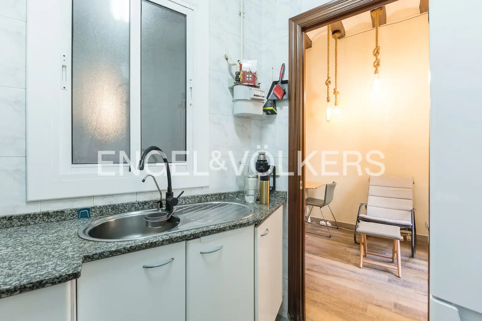 Küche von Wohnung zum Verkauf in Barcelona mit Heizung und Terrasse