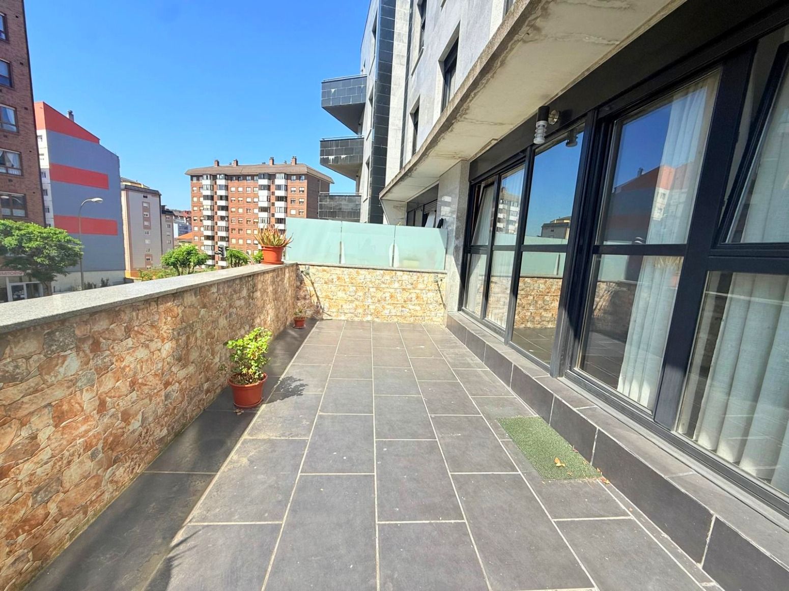 Terrace of Flat for sale in Avilés  with Heating, Terrace and Furnished