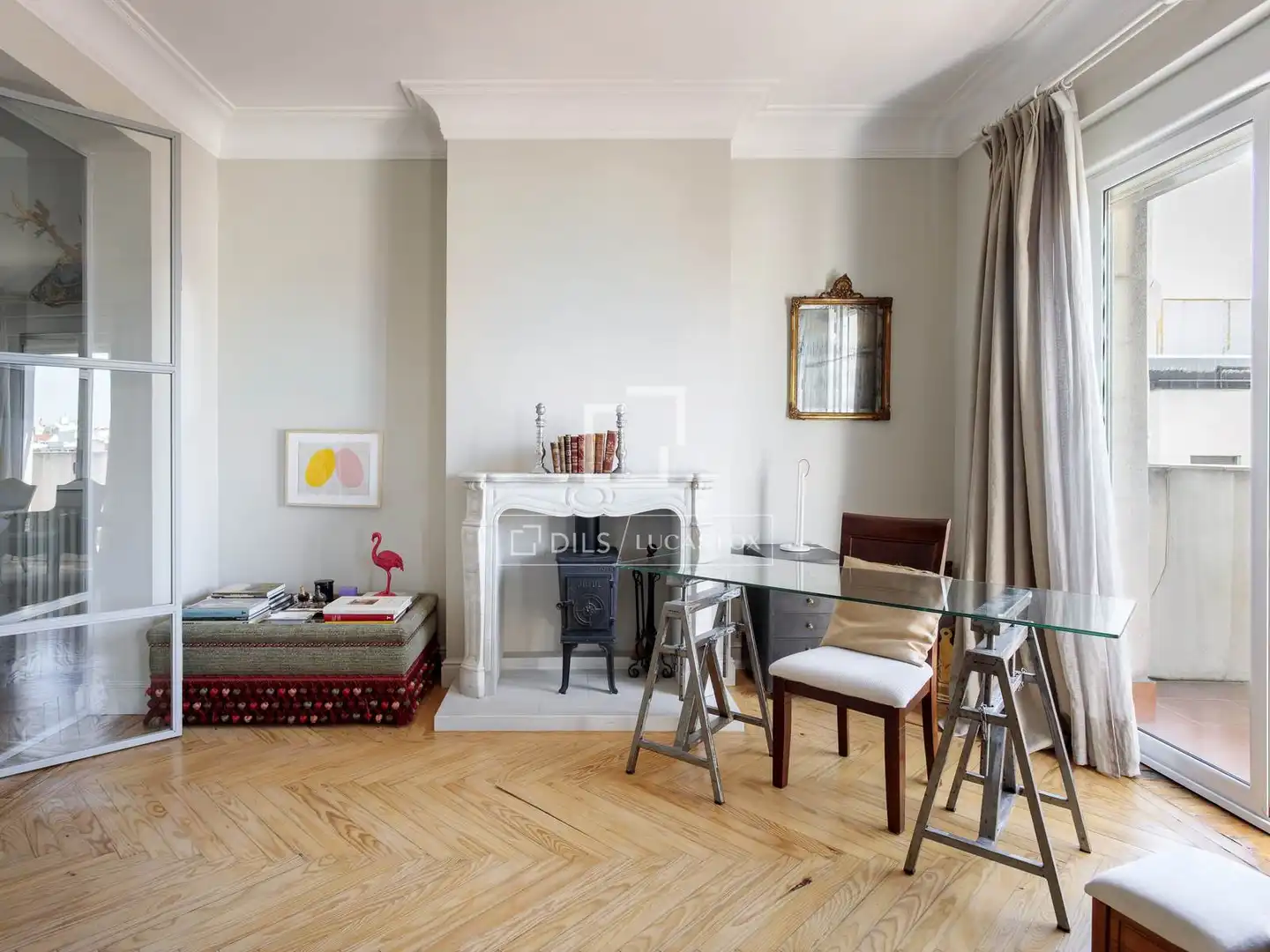 Living room of Attic for rent in Madrid  with Air Conditioner, Heating and Parquet flooring