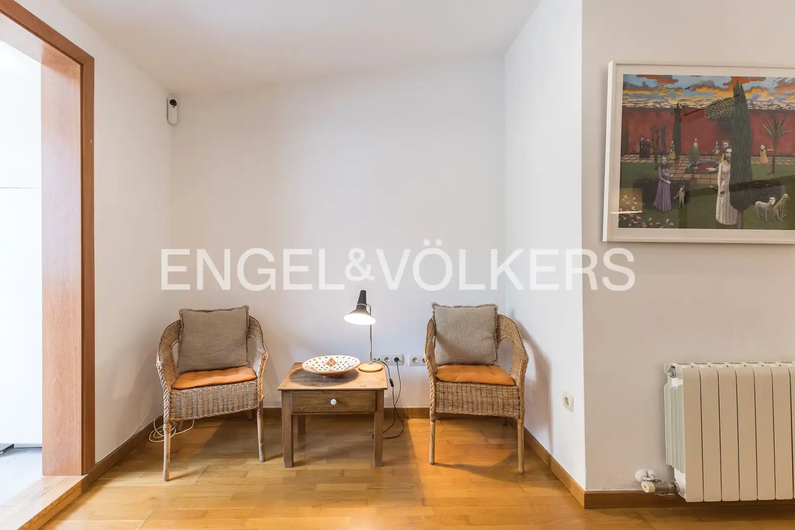 Living room of Flat for sale in Barcelona  with Heating, Parquet flooring and Balcony