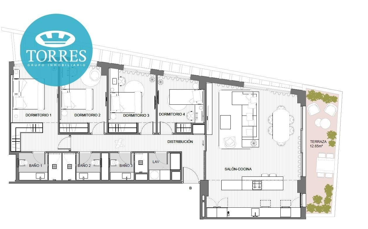 Flat for sale in Málaga Capital  with Air Conditioner, Terrace and Community pool