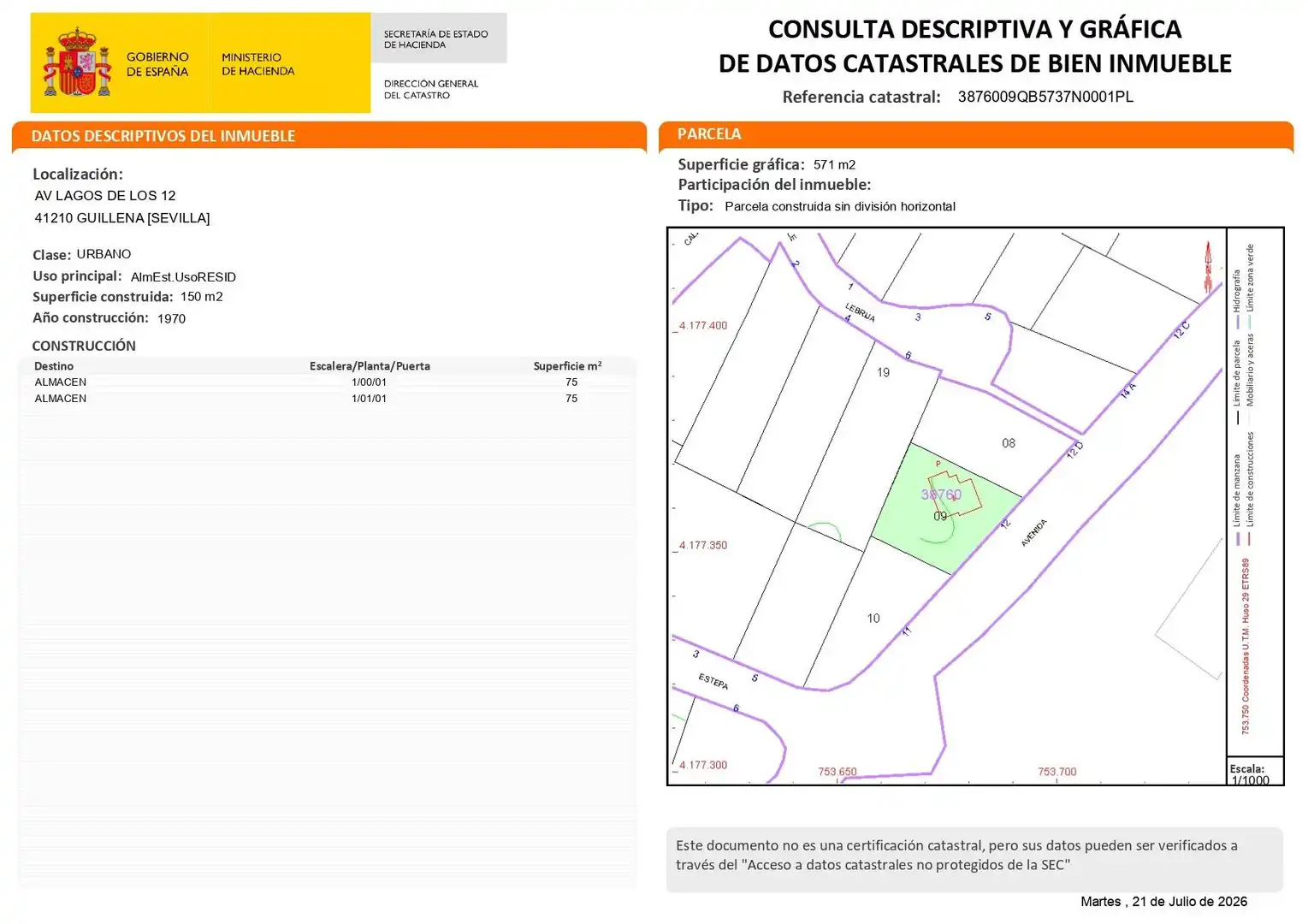 Vista exterior de Casa o xalet en venda en Guillena amb Aire condicionat, Jardí privat i Terrassa