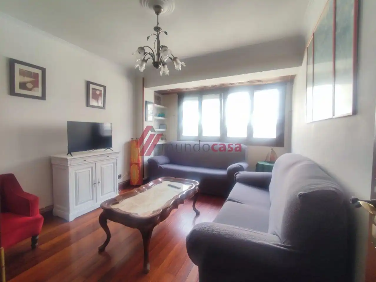 Sala de estar de Piso de alquiler en Ferrol con Calefacción, Parquet y Amueblado