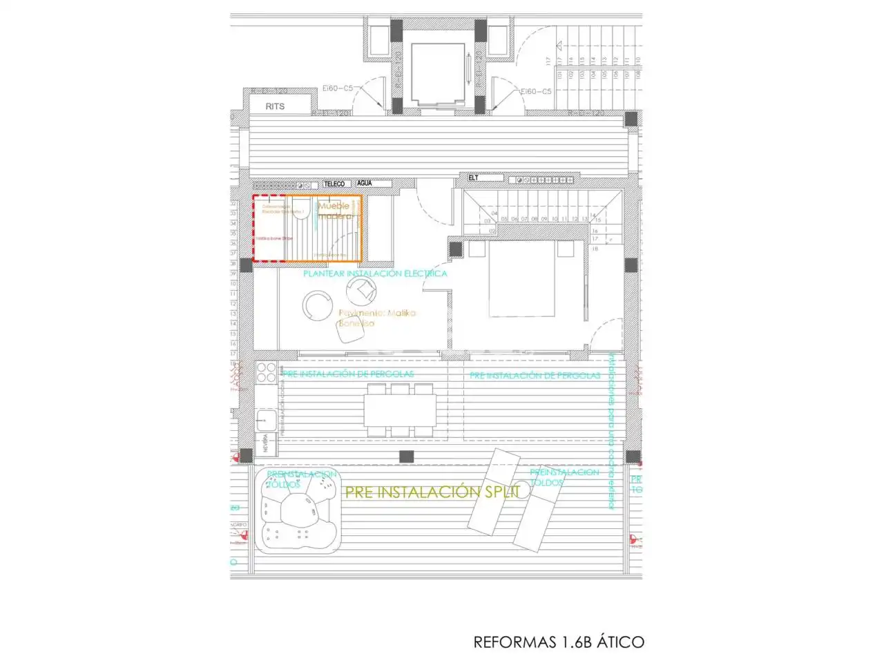 Ático en venta en Calle cervantes, Poble Nou - Montiboli