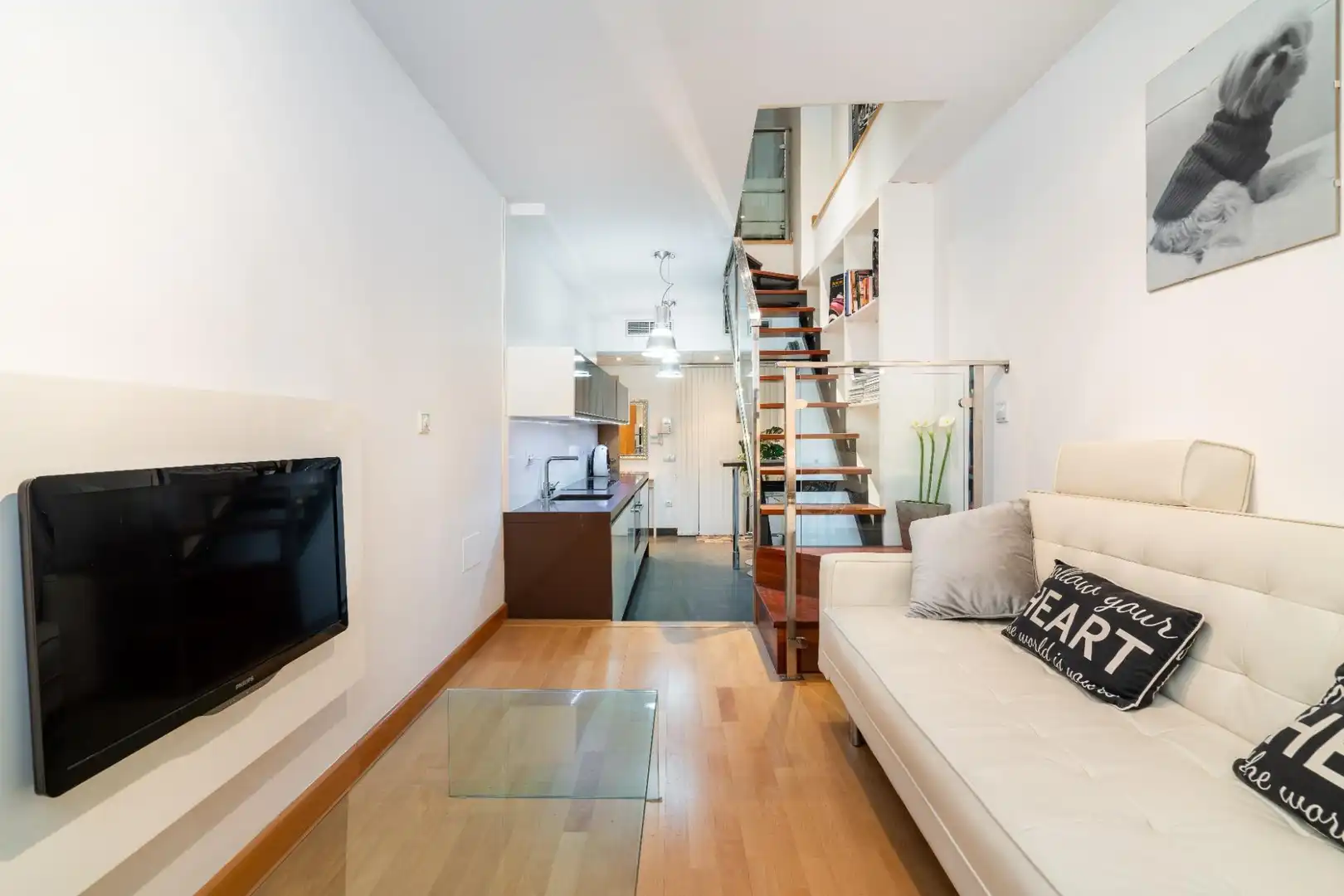 Sala de estar de Loft de alquiler en Almería con Aire acondicionado y Parquet