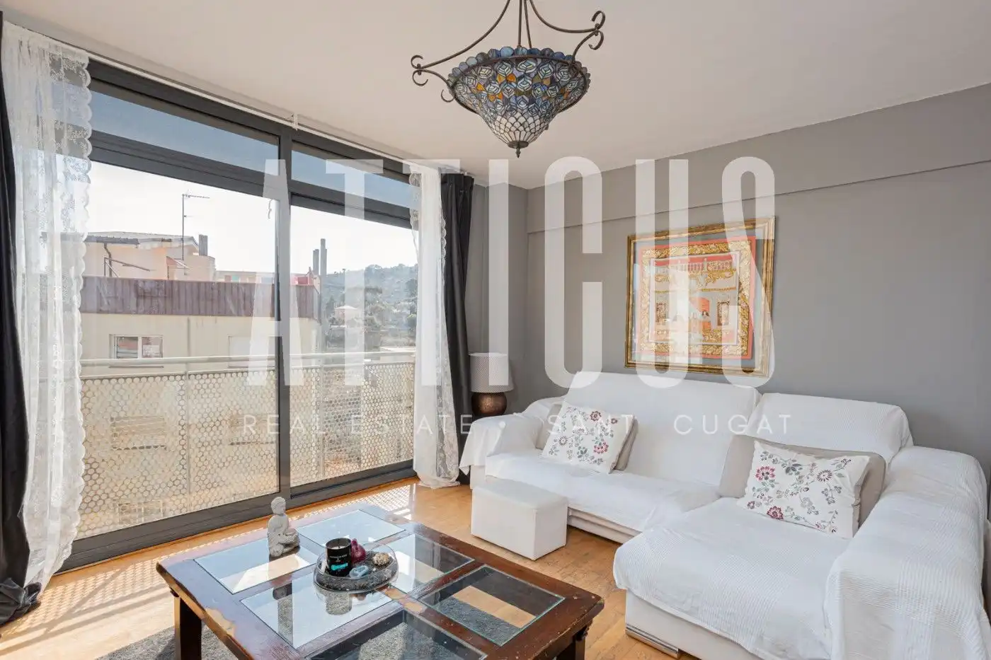 Sala d'estar de Casa adosada en venda en Barcelona amb Aire condicionat, Calefacció i Parquet