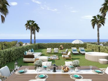 Bajo con piscina en venta en Doña Julia Golf
