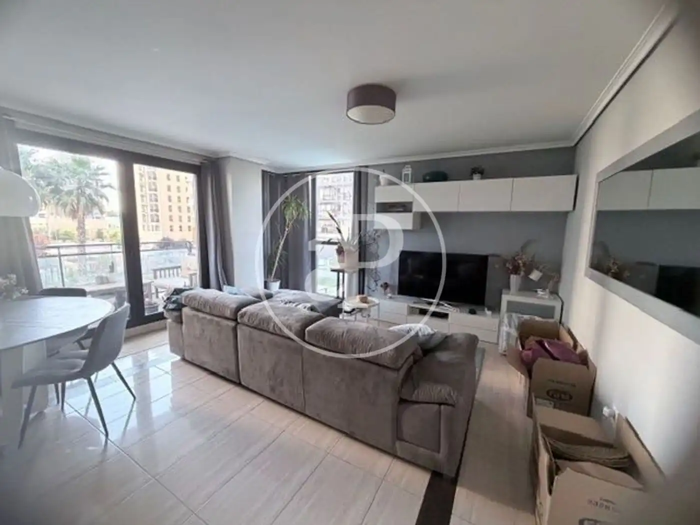 Living room of Flat for rent in Valencia  with Air Conditioner, Heating and Private garden