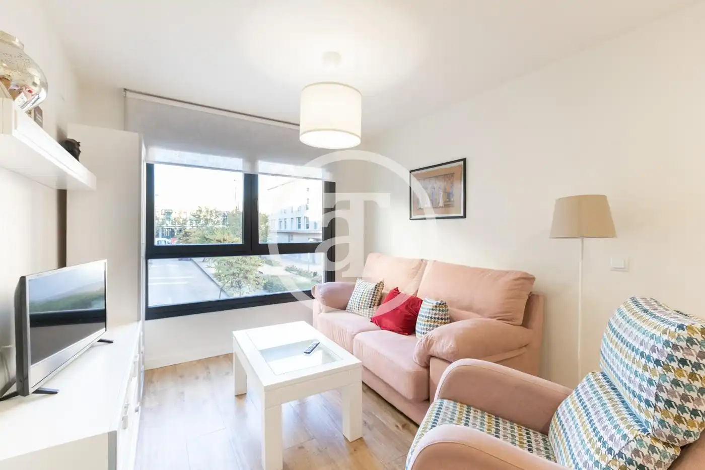 Living room of Flat for rent in Madrid  with Air Conditioner, Heating and Furnished