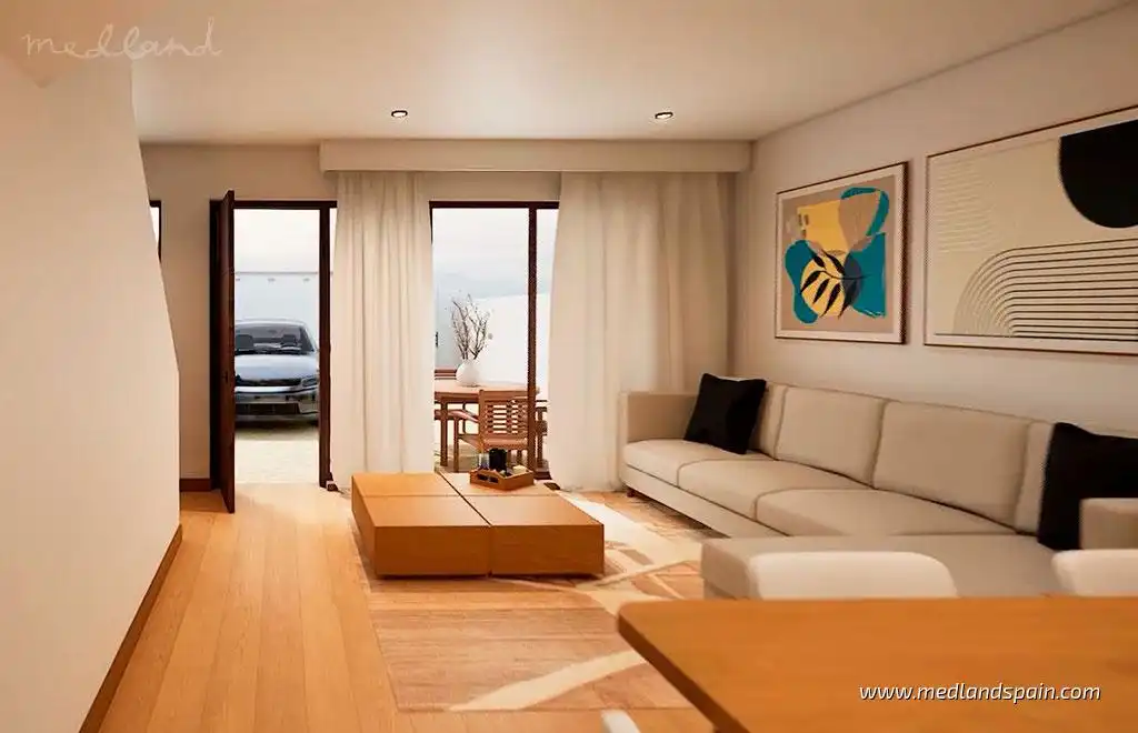 Sala d'estar de Casa adosada en venda en Antas amb Terrassa