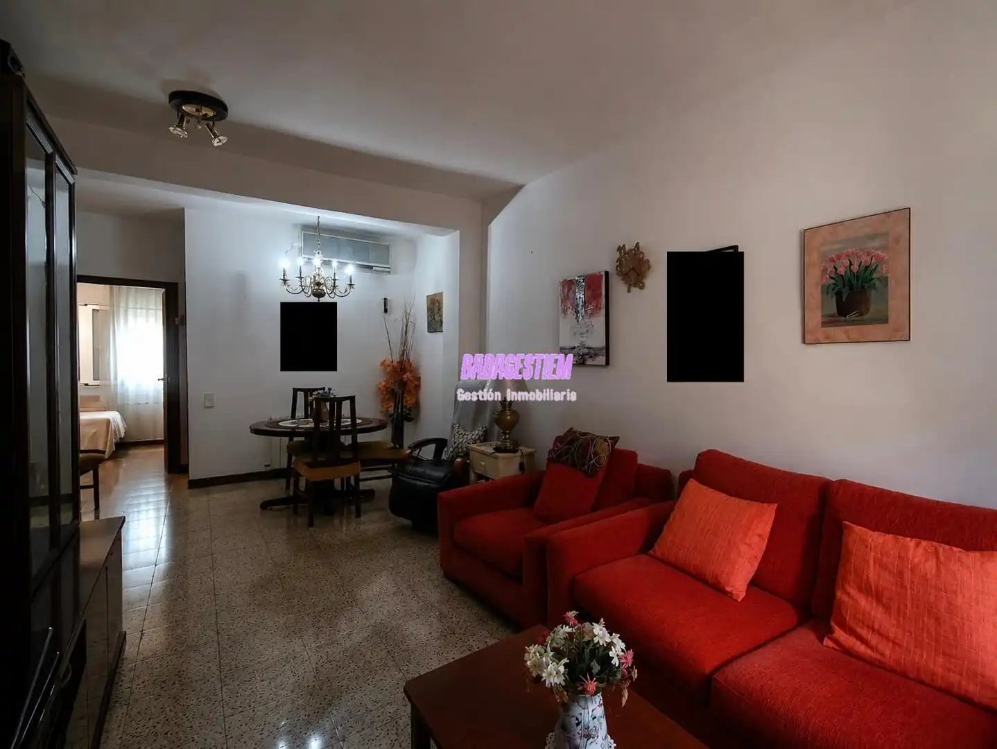Sala d'estar de Àtic en venda en Badalona amb Aire condicionat i Calefacció