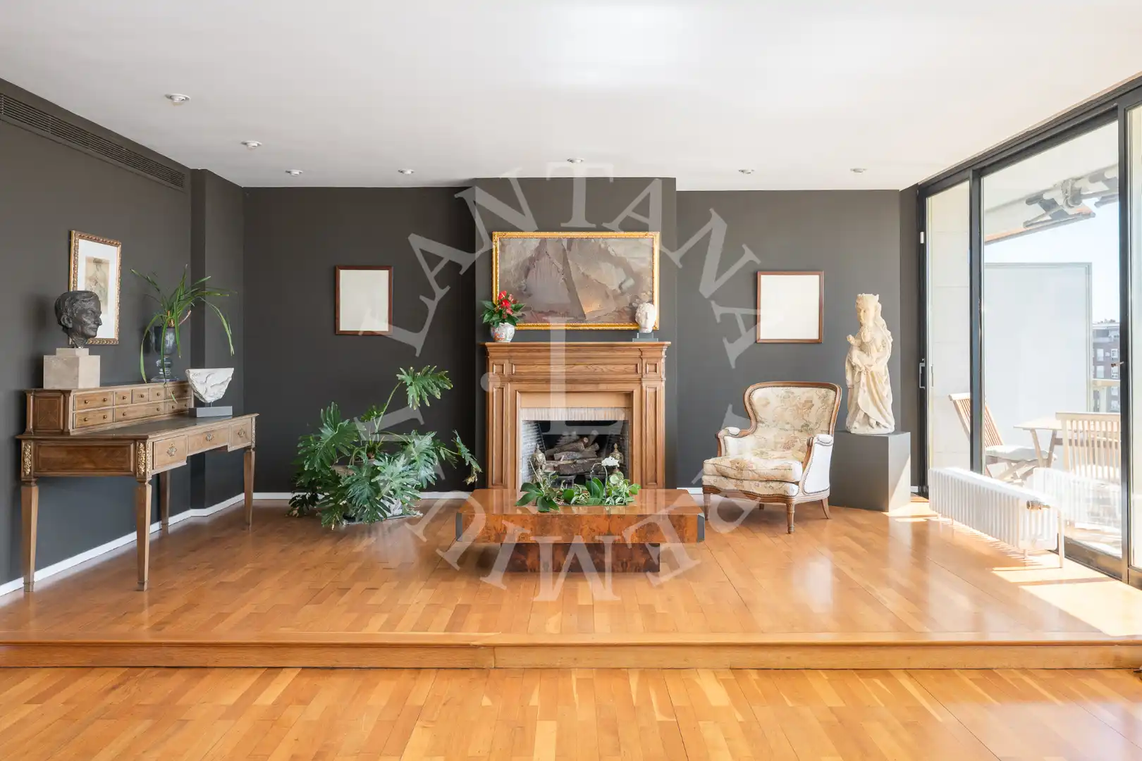 Sala de estar de Ático en venta en Barcelona con Aire acondicionado, Calefacción y Parquet