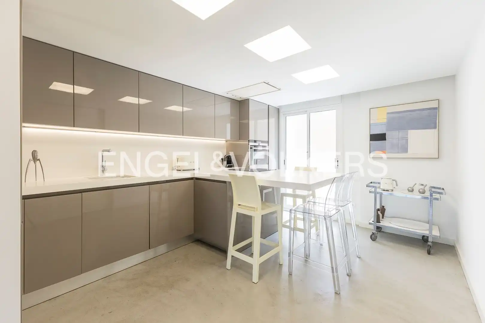 Küche von Wohnung zur Miete in Barcelona mit Klimaanlage, Heizung und Parkett