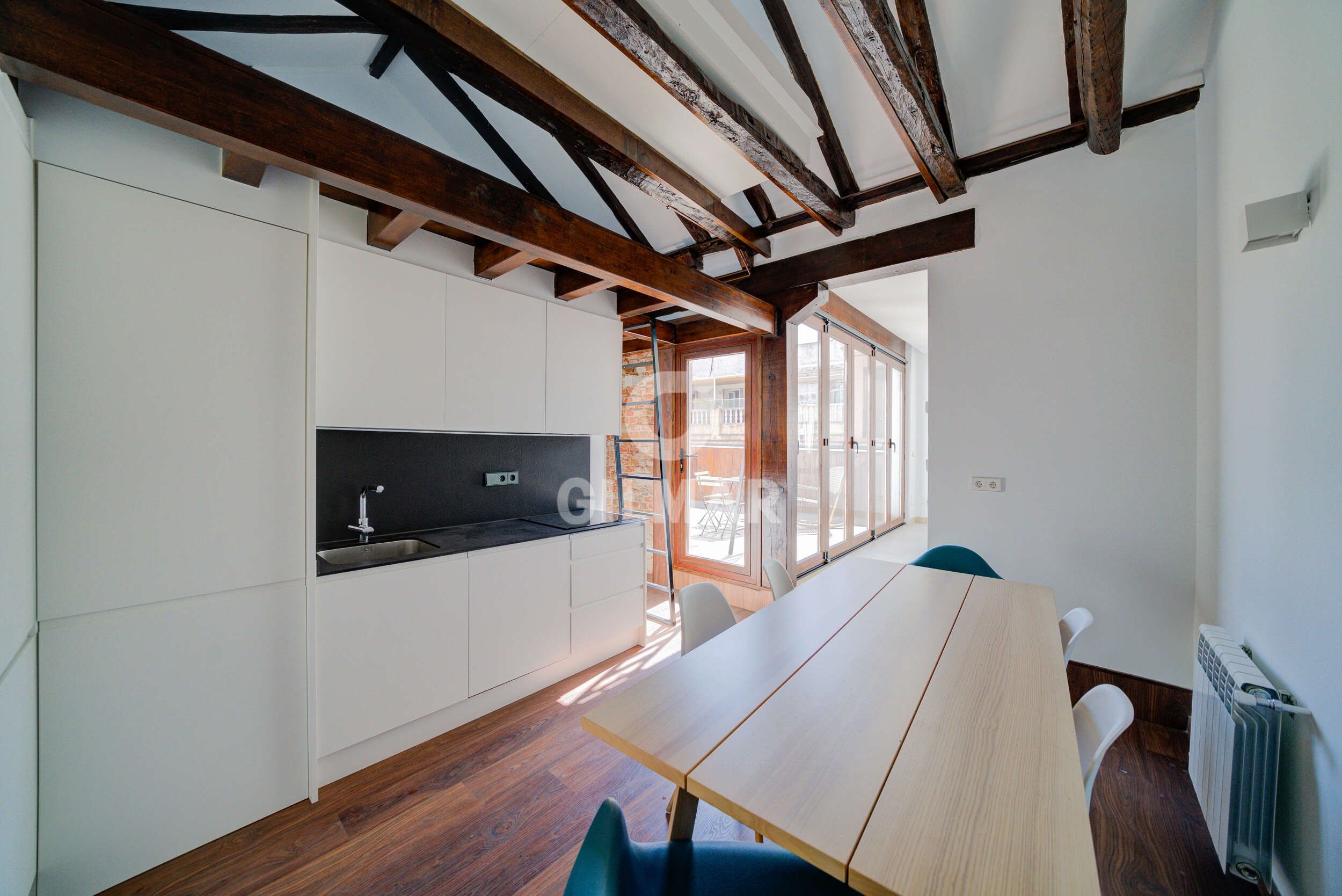 Kitchen of Attic for sale in  Madrid Capital  with Heating and Balcony