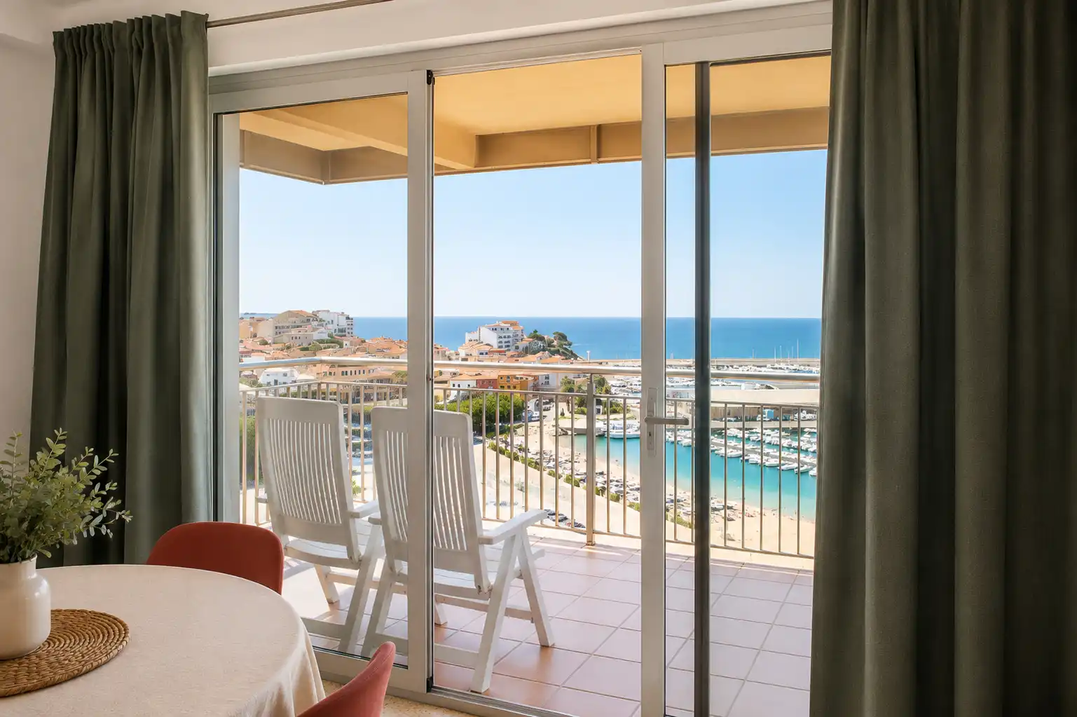 Terrasse von Wohnungen zur Miete in Palamós mit Klimaanlage, Terrasse und Möbliert