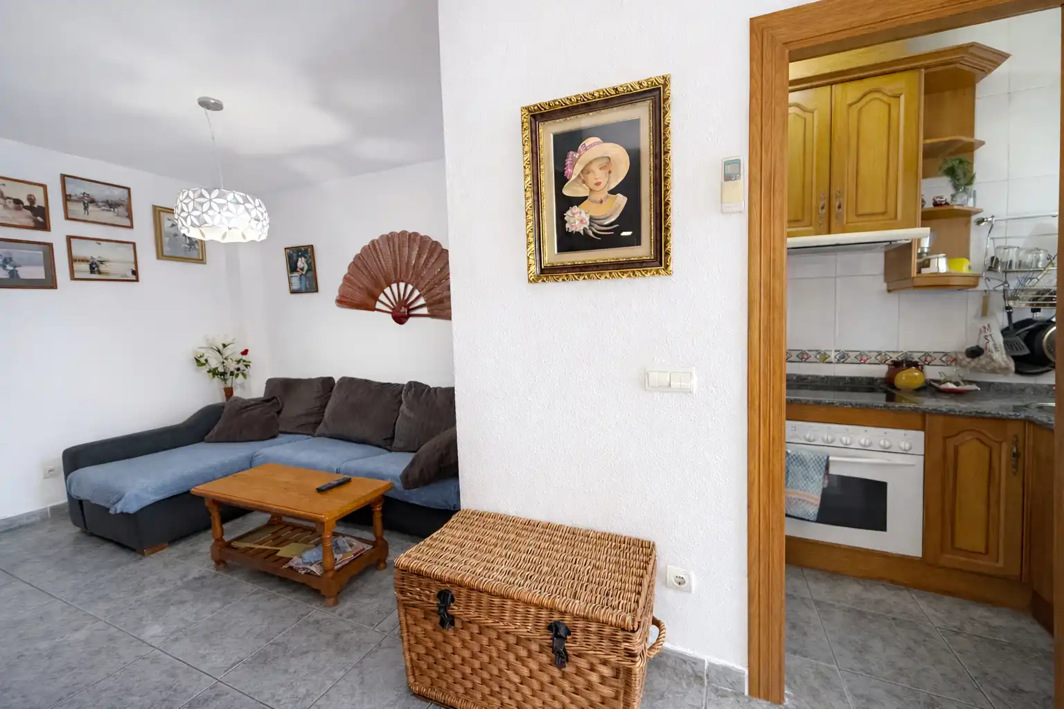 Sala de estar de Apartamento en venta en Mont-roig del Camp con Aire acondicionado, Calefacción y Jardín privado