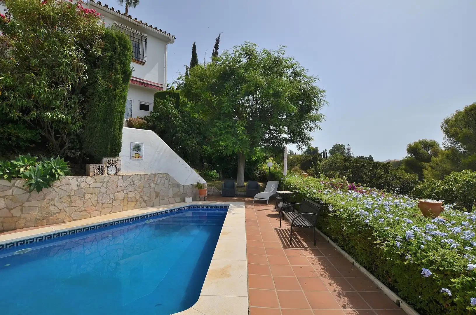 Piscina de Casa o chalet en venta en Benalmádena con Aire acondicionado, Jardín privado y Terraza