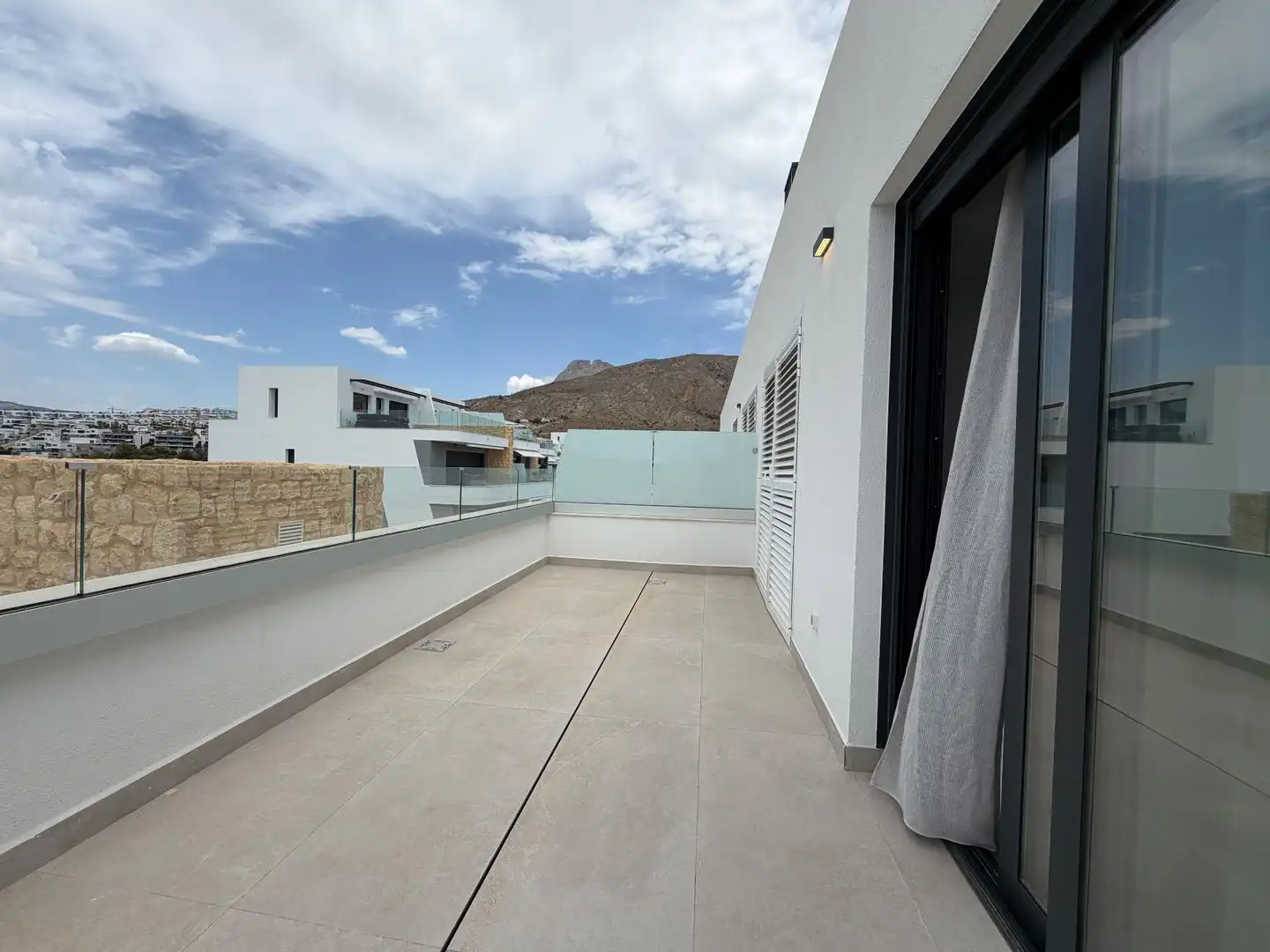 Terrasse von Dachboden zur Miete in Finestrat mit Klimaanlage, Heizung und Privatgarten