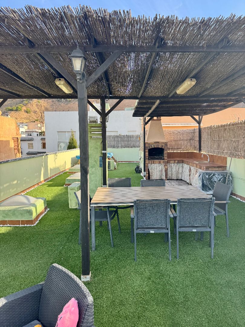 Terrace of Single-family semi-detached for sale in Balanegra  with Air Conditioner, Heating and Private garden