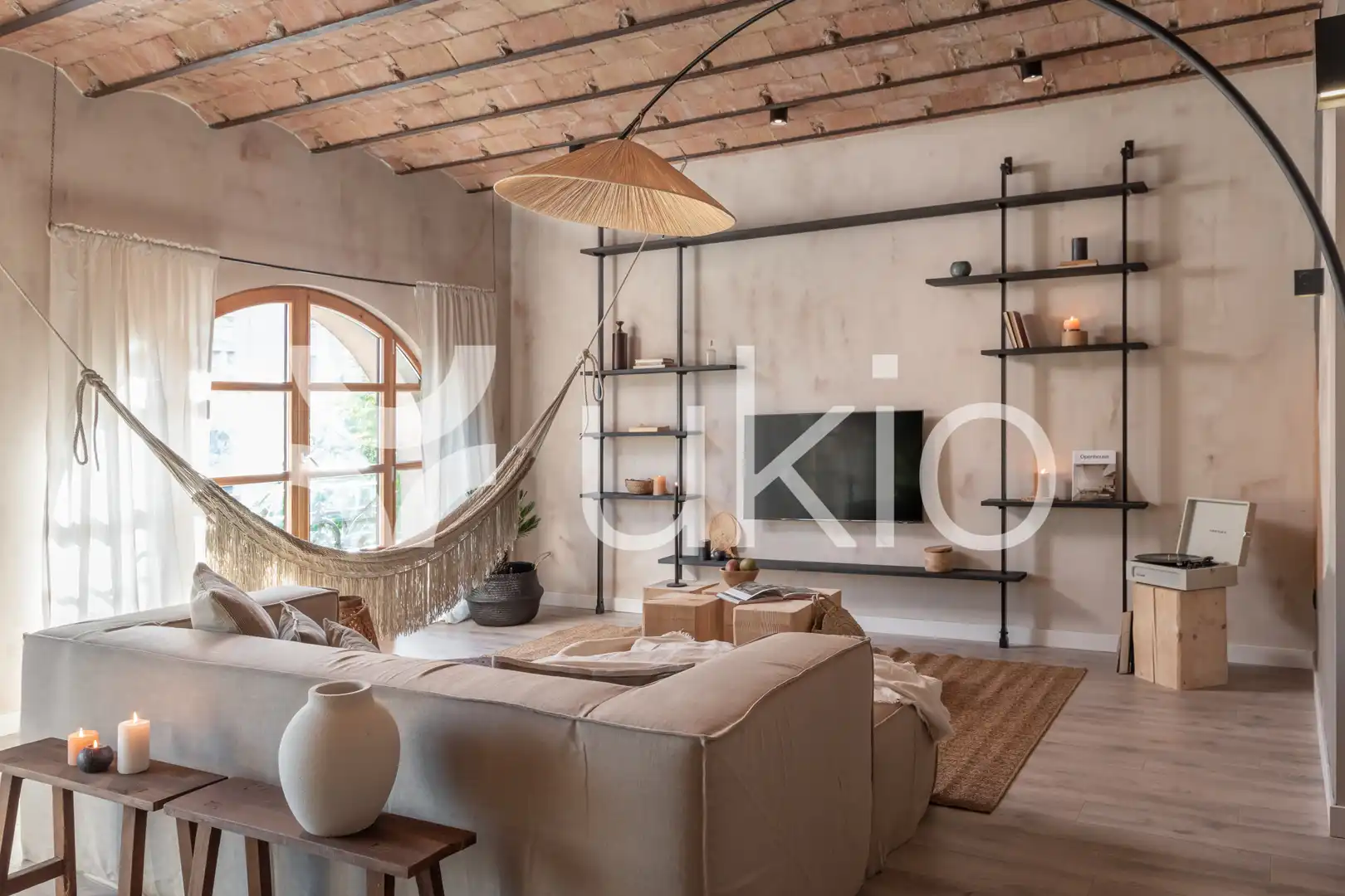 Sala d'estar de Apartament de lloguer en Barcelona amb Aire condicionat, Calefacció i Terrassa