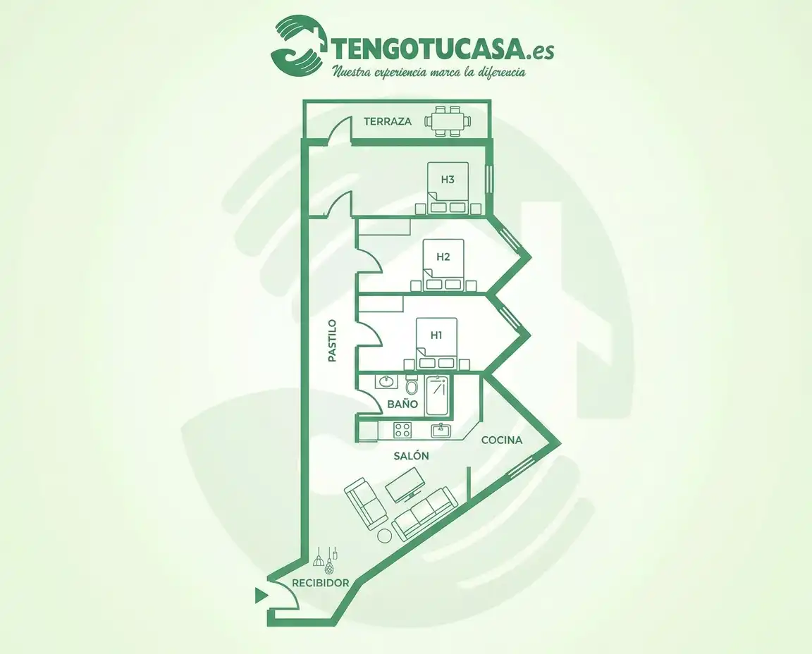 Flat for sale in Madrid  with Heating, Terrace and Furnished