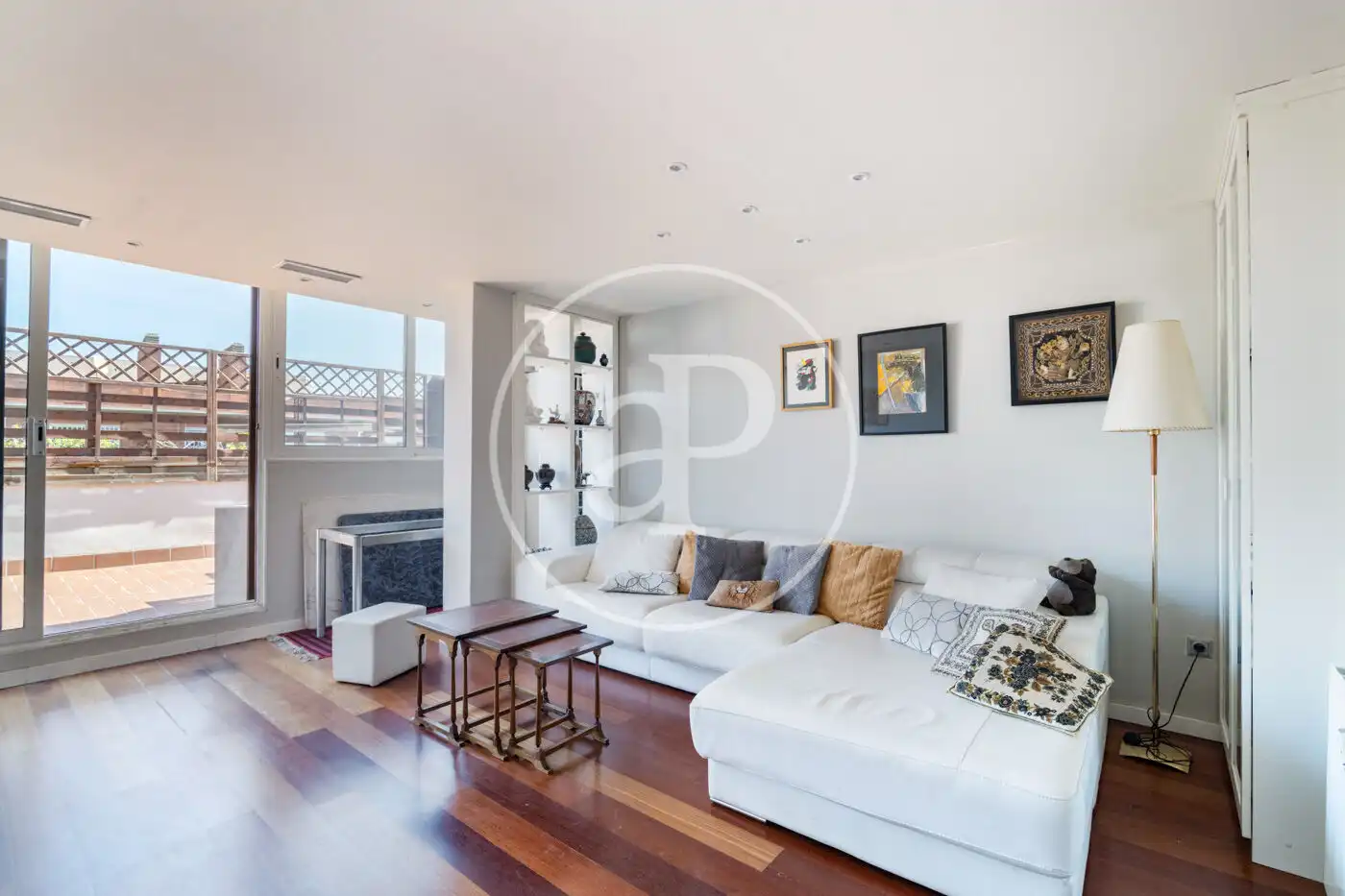 Sala de estar de Piso en venta en  Barcelona Capital con Aire acondicionado, Calefacción y Terraza