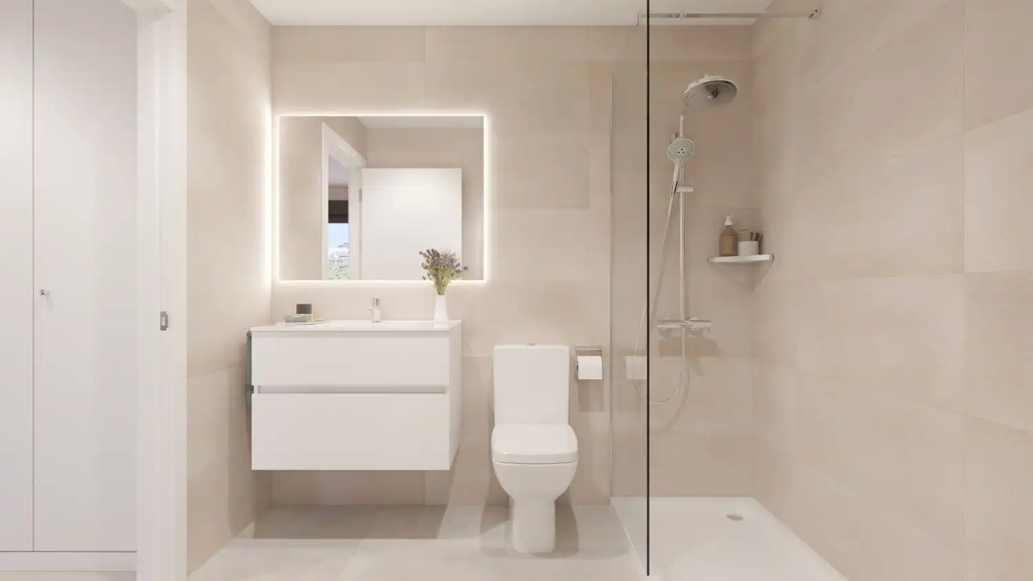 Bathroom of Flat for sale in Mijas  with Air Conditioner, Heating and Terrace