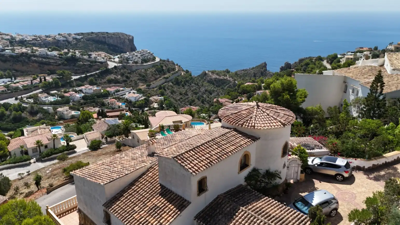 Vista exterior de Casa o chalet en venta en Benitachell / El Poble Nou de Benitatxell con Aire acondicionado, Calefacción y Jardín privado
