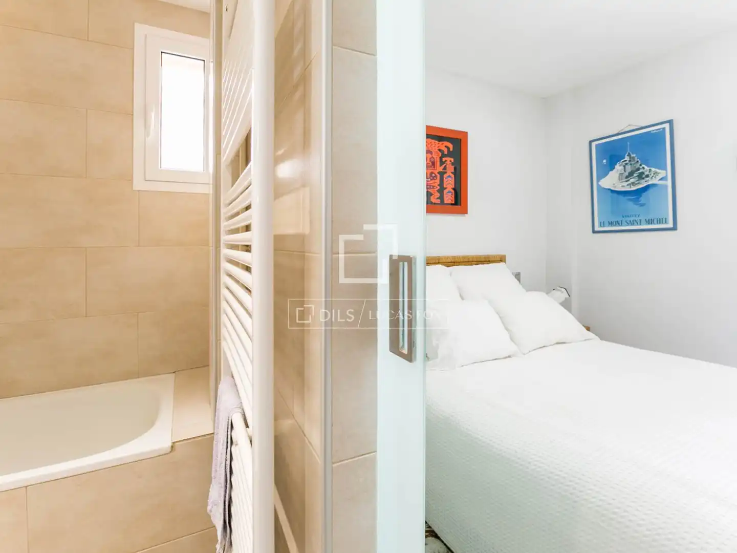 Schlafzimmer von Wohnung zum Verkauf in Castelldefels mit Heizung, Privatgarten und Terrasse