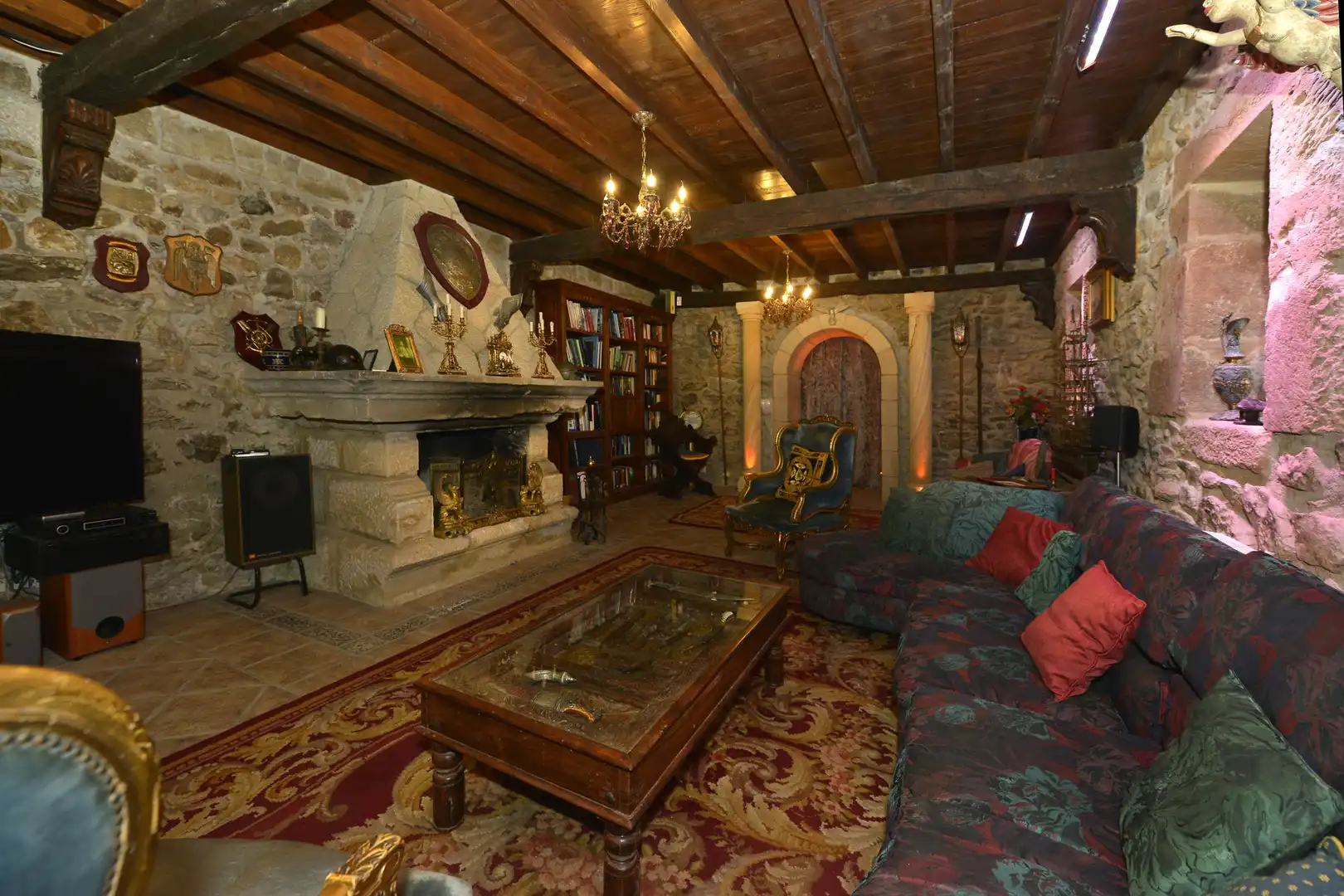 Sala de estar de Finca rústica en venta en Voto con Calefacción, Jardín privado y Terraza