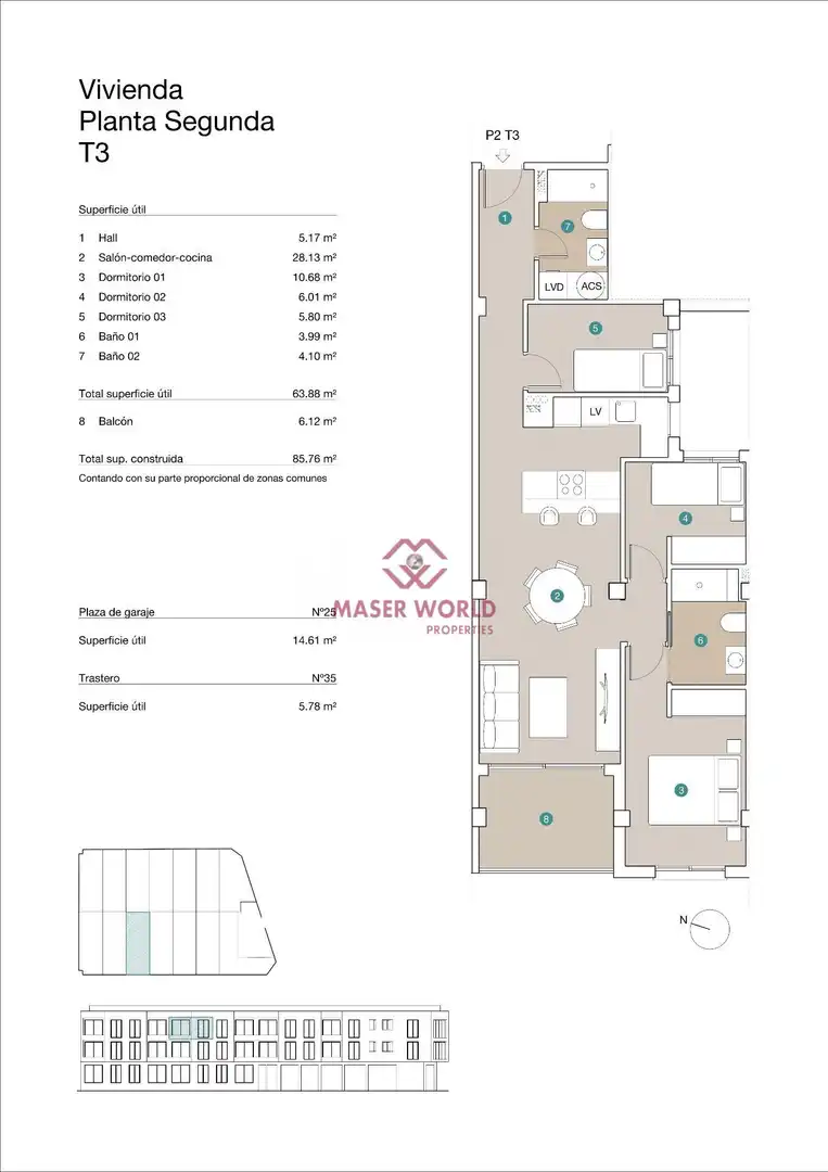 Ático con piscina en venta en Jacarilla, imagen 9