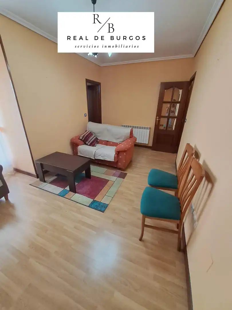 Sala d'estar de Pis de lloguer en Valladolid amb Calefacció, Parquet i Terrassa