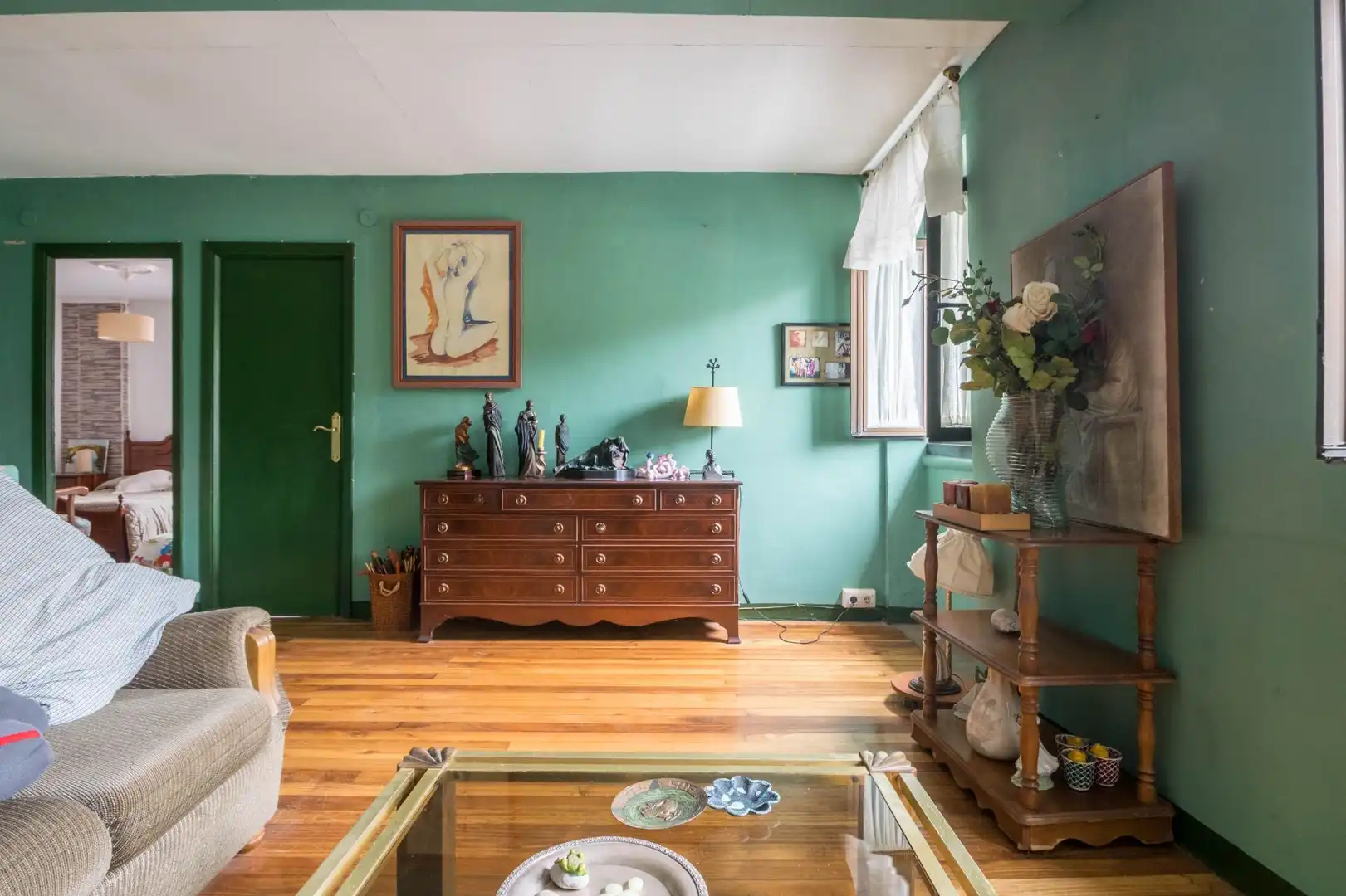 Sala de estar de Casa o chalet en venta en Culleredo con Calefacción, Jardín privado y Parquet