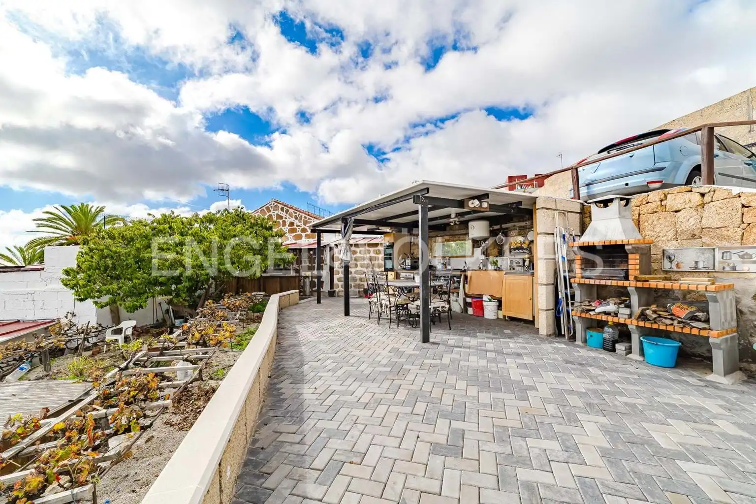 Exterior view of Houses for sale in Granadilla de Abona  with Terrace, Swimming Pool and Furnished