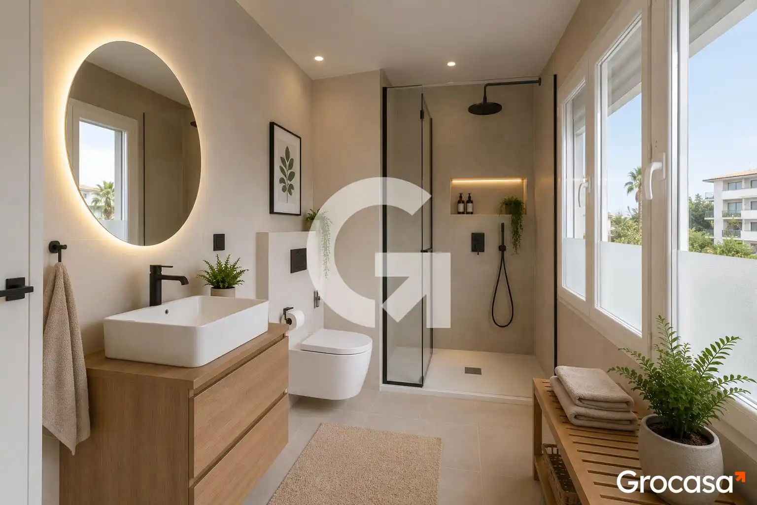 Baño de Piso en venta en Molins de Rei con Horno, Lavadora y Balcón