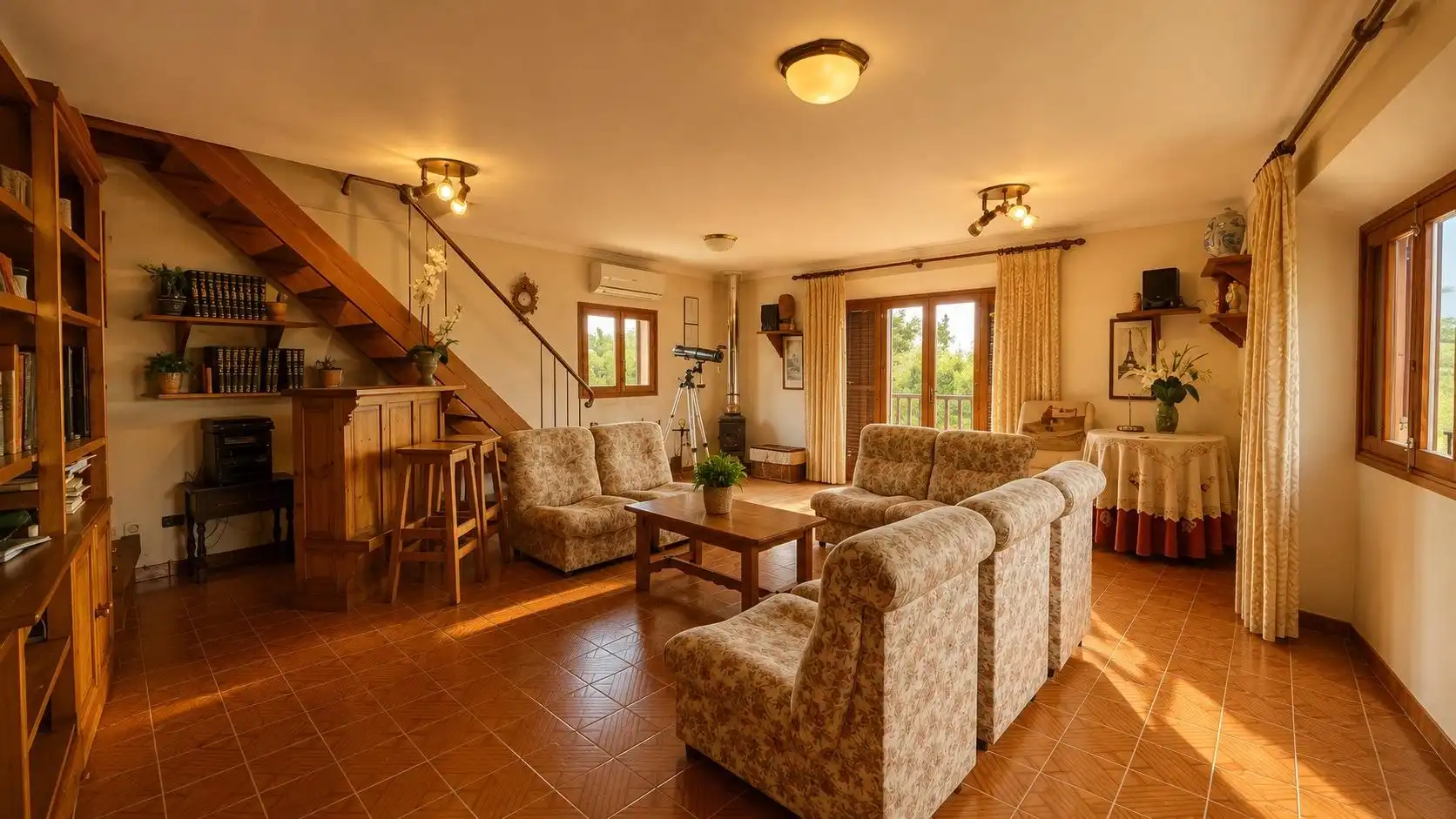 Living room of Houses for sale in Selva  with Air Conditioner, Private garden and Terrace