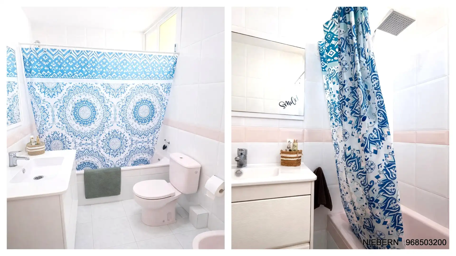 Badezimmer von Einfamilien-Reihenhaus zum Verkauf in Cartagena mit Privatgarten, Möbliert und Gemeinschaftspool