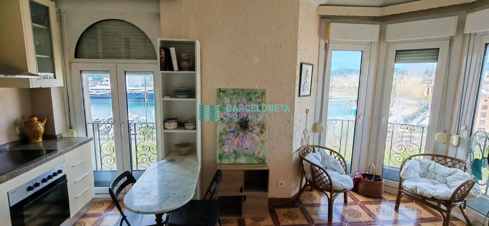 Esszimmer von Wohnung zur Miete in Barcelona mit Klimaanlage, Terrasse und Möbliert