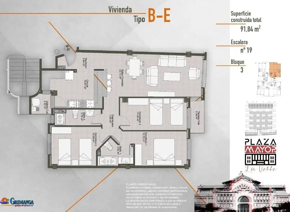 Appartamento con terrazza in vendita a Plaza Plaza Arquitectos Cerdán Y Beltri 19, imagen 2