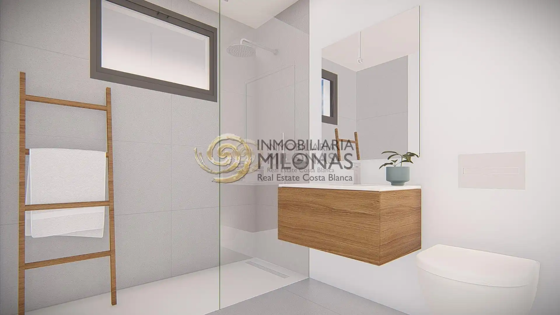 Baño de Apartamento en venta en Villajoyosa / La Vila Joiosa con Calefacción, Jardín privado y Terraza