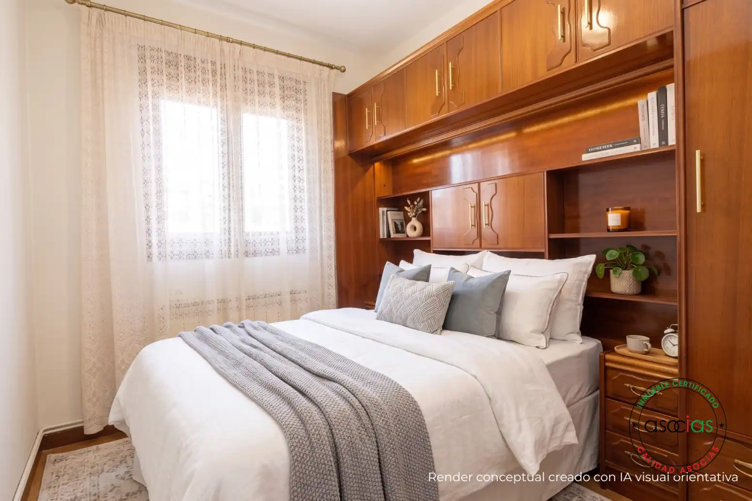 Schlafzimmer von Einfamilien-Reihenhaus zum Verkauf in Proaza mit Heizung und Abstellraum