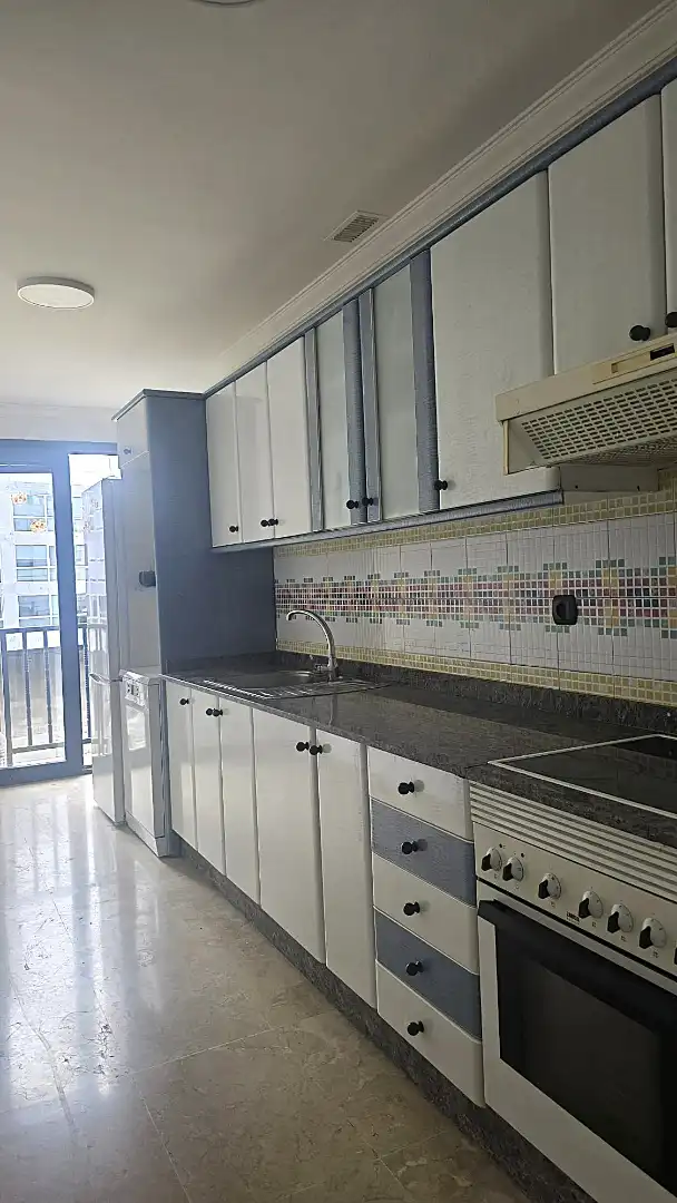 Cuina de Pis de lloguer en Las Palmas de Gran Canaria amb Moblat, Forn i Rentadora