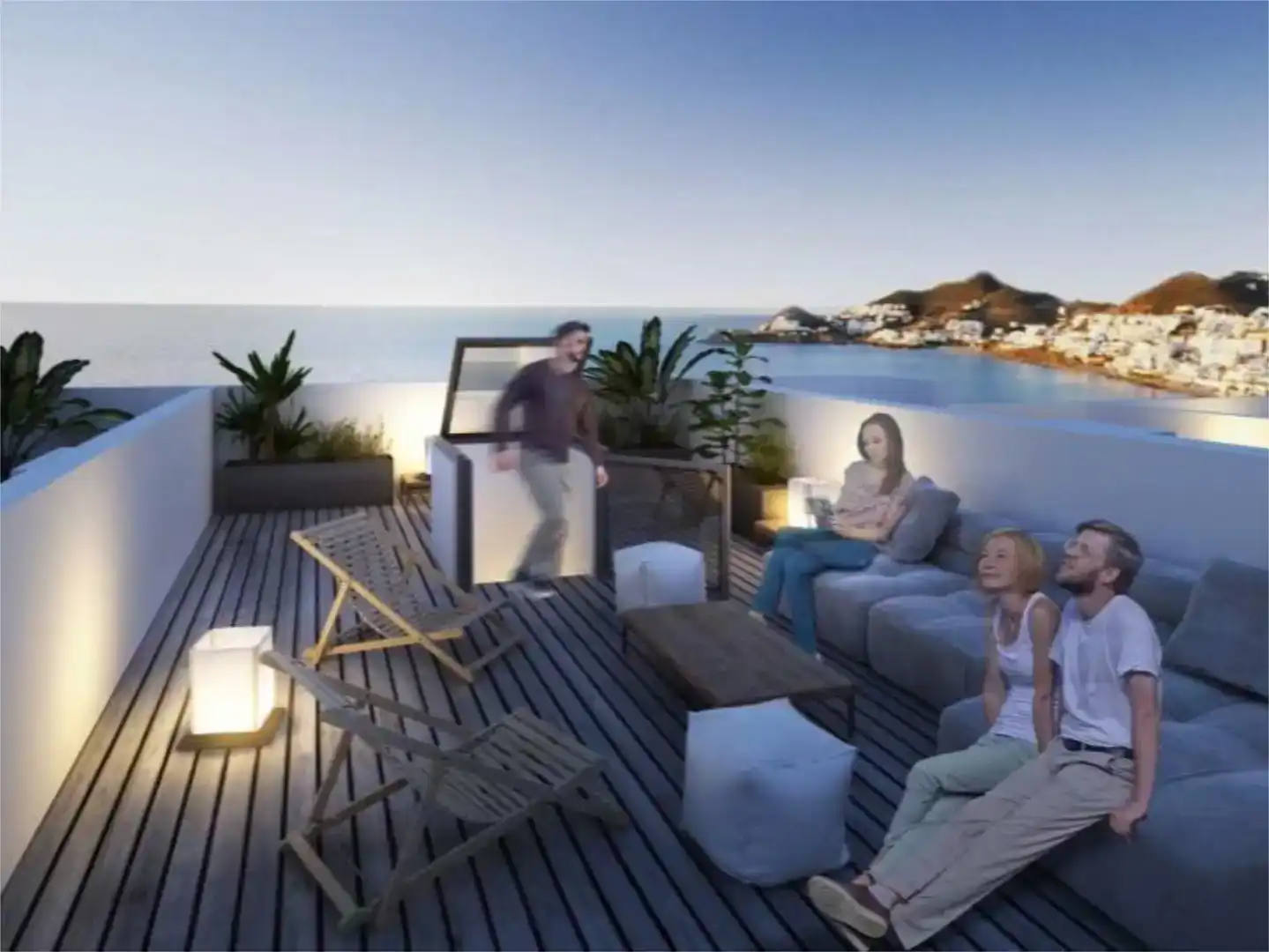 Terrasse von Wohnung zum Verkauf in Níjar mit Klimaanlage, Schwimmbad und Balkon
