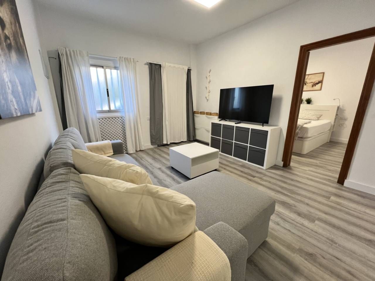 Living room of Flat for sale in Arona  with Parquet flooring and Furnished