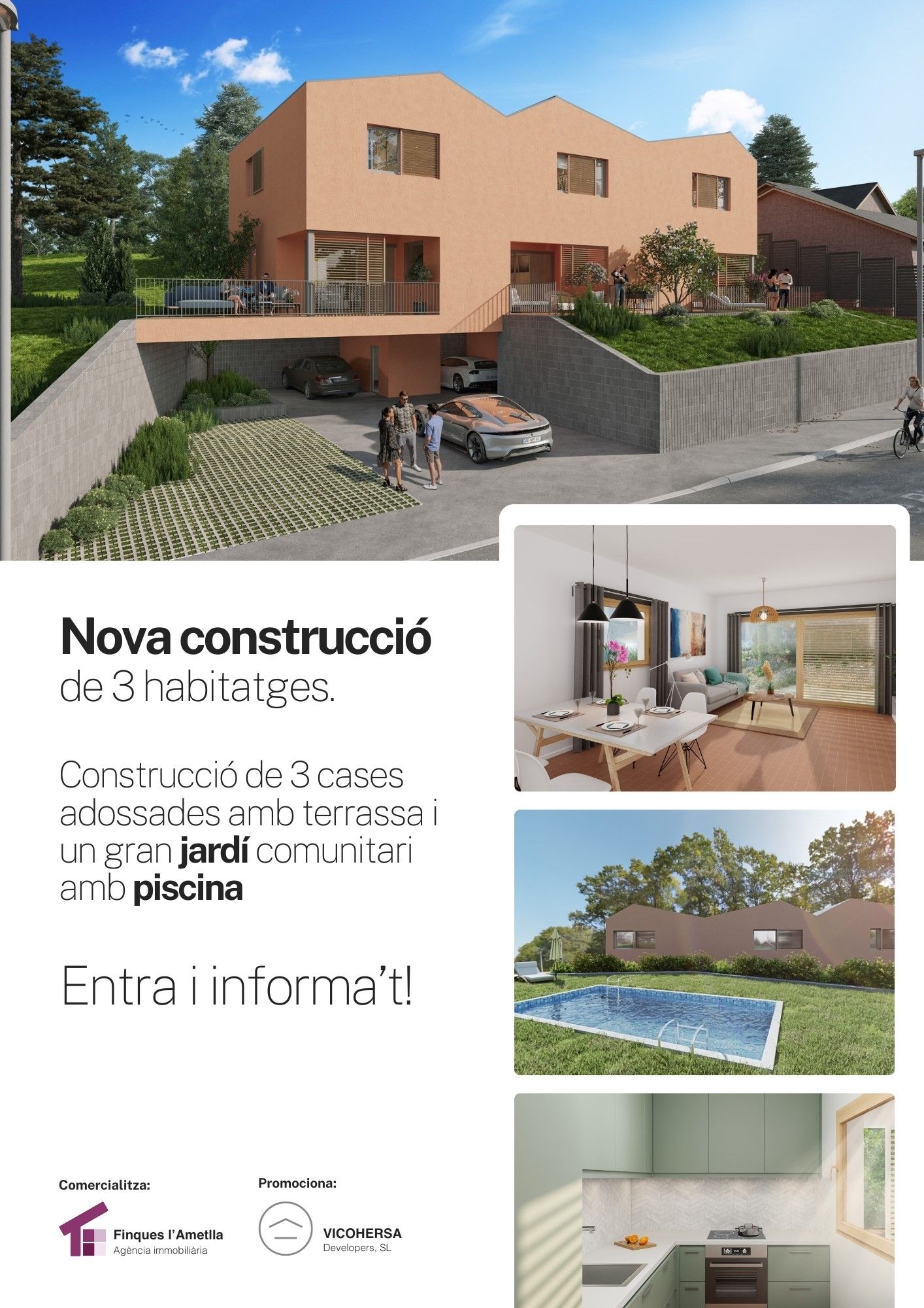 Jardí de Casa adosada en venda en L'Ametlla del Vallès amb Aire condicionat, Calefacció i Jardí privat
