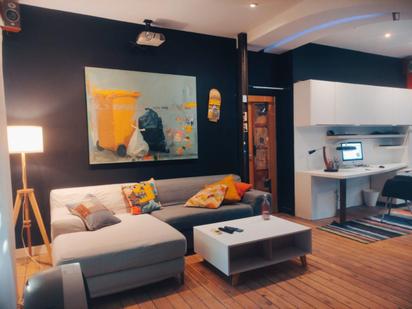 Living room of Apartment to rent in  Madrid Capital  with Air Conditioner