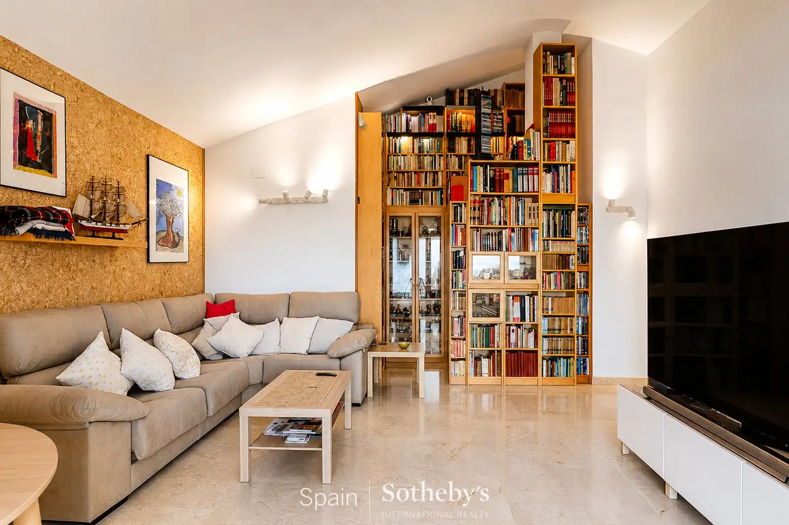 Sala d'estar de Àtic en venda en Sitges amb Aire condicionat, Calefacció i Terrassa