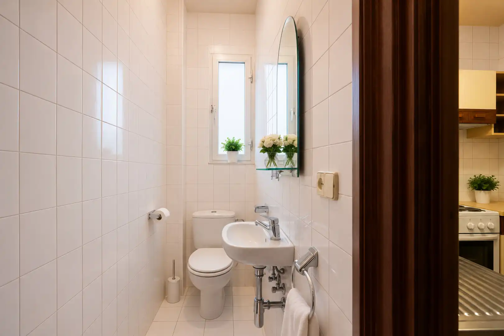 Badezimmer von Wohnung zum Verkauf in Madrid mit Klimaanlage und Heizung