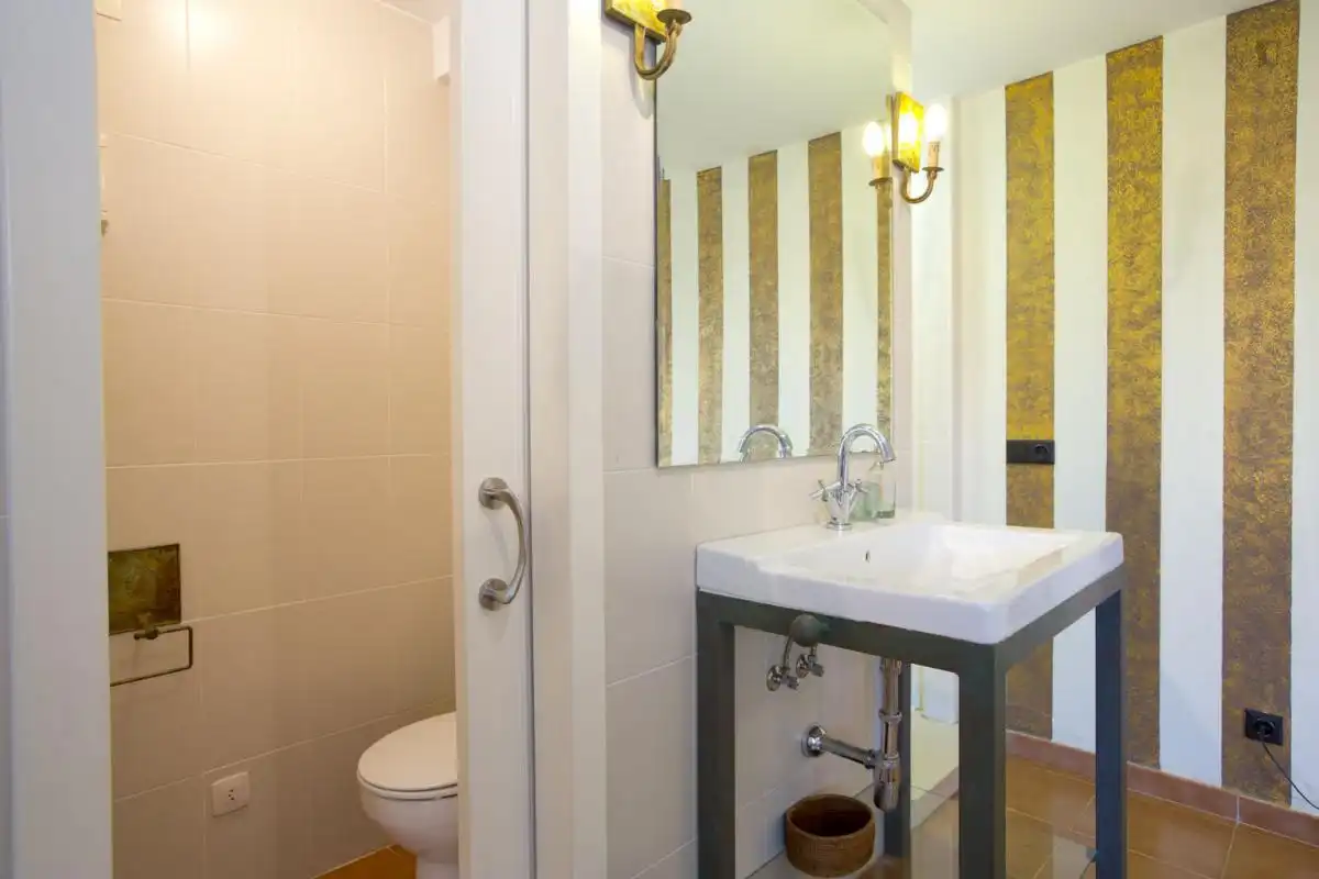 Baño de Estudio de alquiler en Dos Hermanas con Aire acondicionado, Amueblado y Microondas
