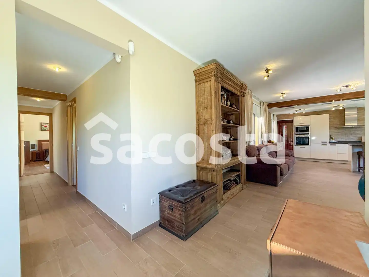 Sala d'estar de Casa o xalet en venda en Lloret de Mar amb Aire condicionat, Jardí privat i Parquet